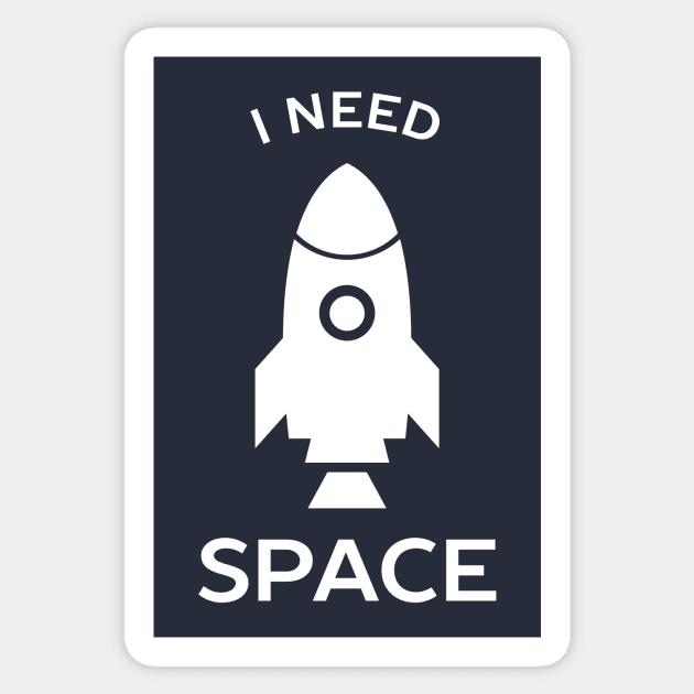 I need space introvert science t-shirt Sticker by happinessinatee